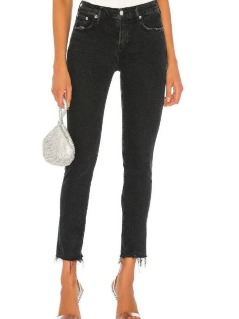 Agolde Black Toni Mid-Rise Straight, Style# A133D-3002, 30x27, NWT, $158 MSRP